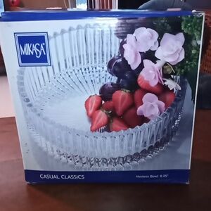 Vintage New Casual Classics Hostess Bowl "Diamond Fire" 8.25 in Diameter